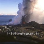 hs002882-01.jpg Vestmannaeyjar, Heimaey, erupting in 1973